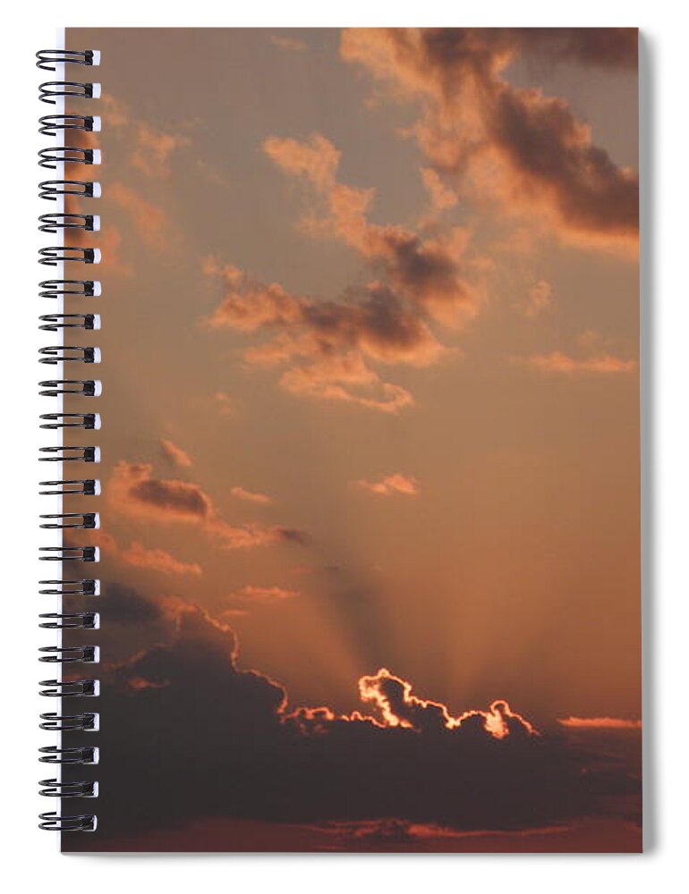 Sunrise Spiral Notebook featuring the photograph Sunrise In The Clouds by Kim Galluzzo Wozniak