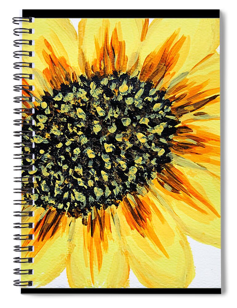 Flower Painting Spiral Notebook featuring the painting Suns Flower by Andee Design