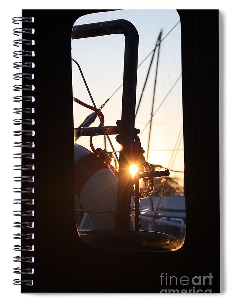 Harbour Spiral Notebook featuring the photograph Sunset in Holland by Rogerio Mariani