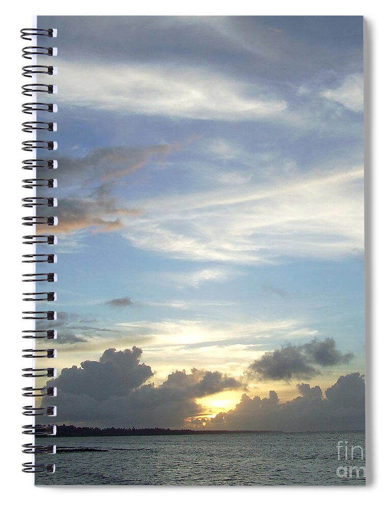Majuro Spiral Notebook featuring the photograph Sunset in Majuro by Andrea Anderegg