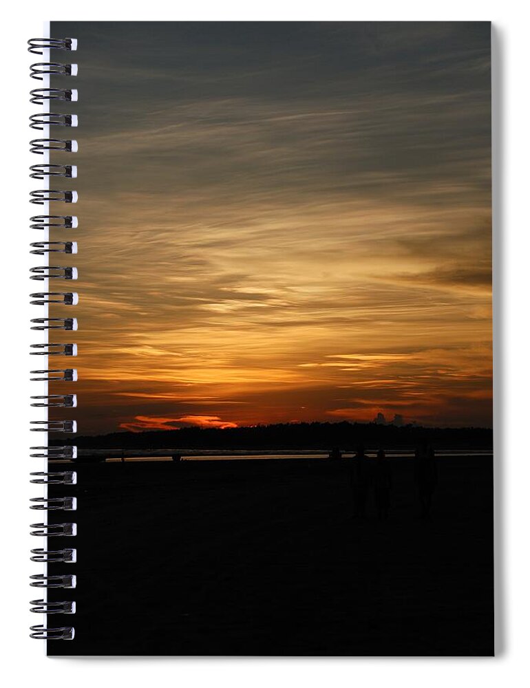 Sunset Spiral Notebook featuring the photograph Sunset in pastels by Fotosas Photography