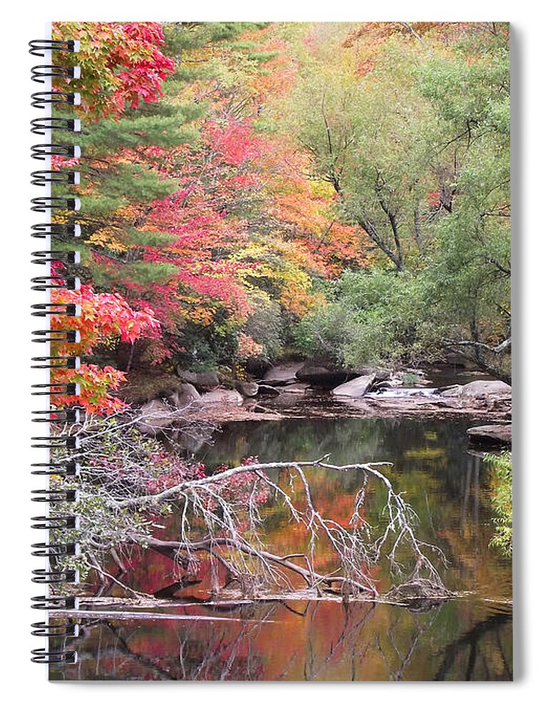 Fall Colors Spiral Notebook featuring the photograph Tanasee Creek in the Fall by Duane McCullough