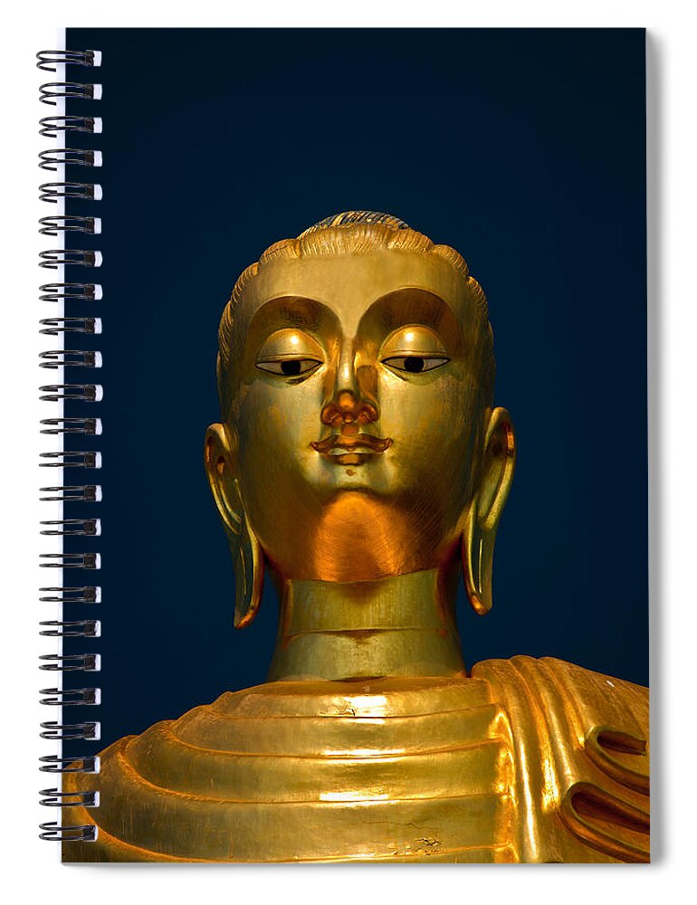 Tangsai Temple Spiral Notebook featuring the photograph Tangsai Buddha by Adrian Evans