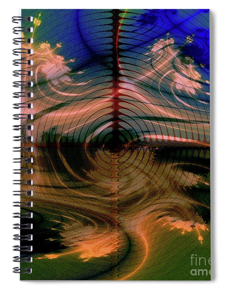 Black Spiral Notebook featuring the digital art The Black Hole by Eva-Maria Di Bella