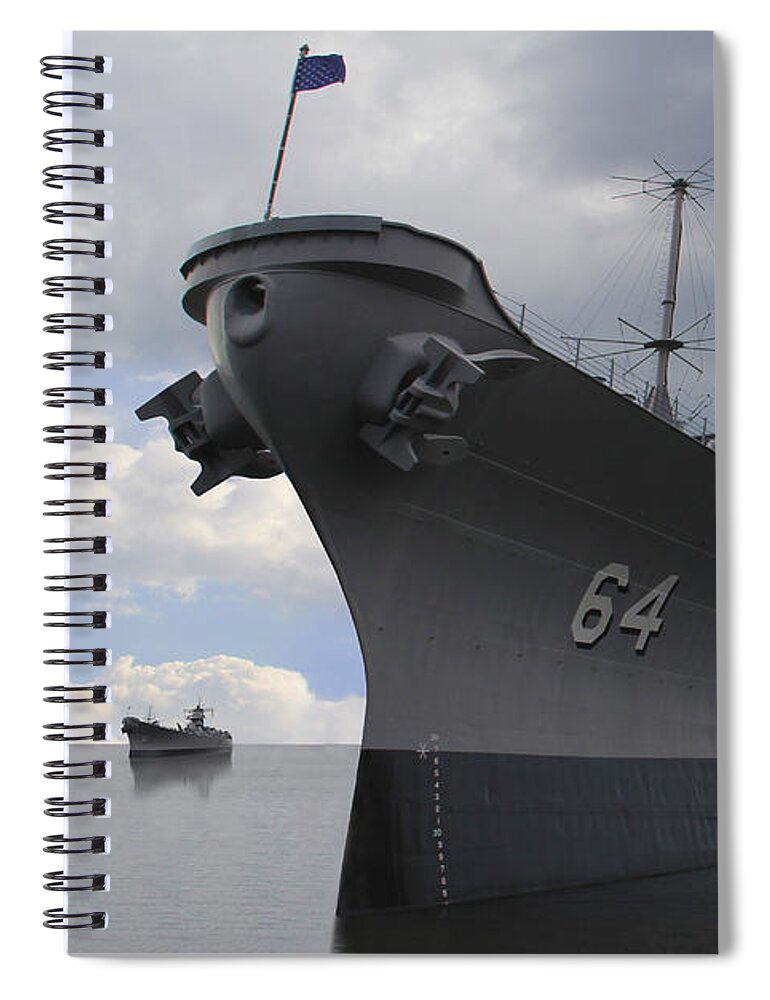 Battleship Spiral Notebook featuring the photograph The Calm Before the Storm by Mike McGlothlen
