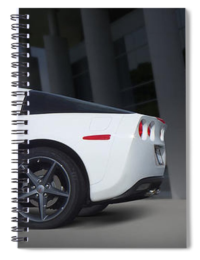 Chevy Spiral Notebook featuring the photograph The Corvette Touring Car by Mike McGlothlen