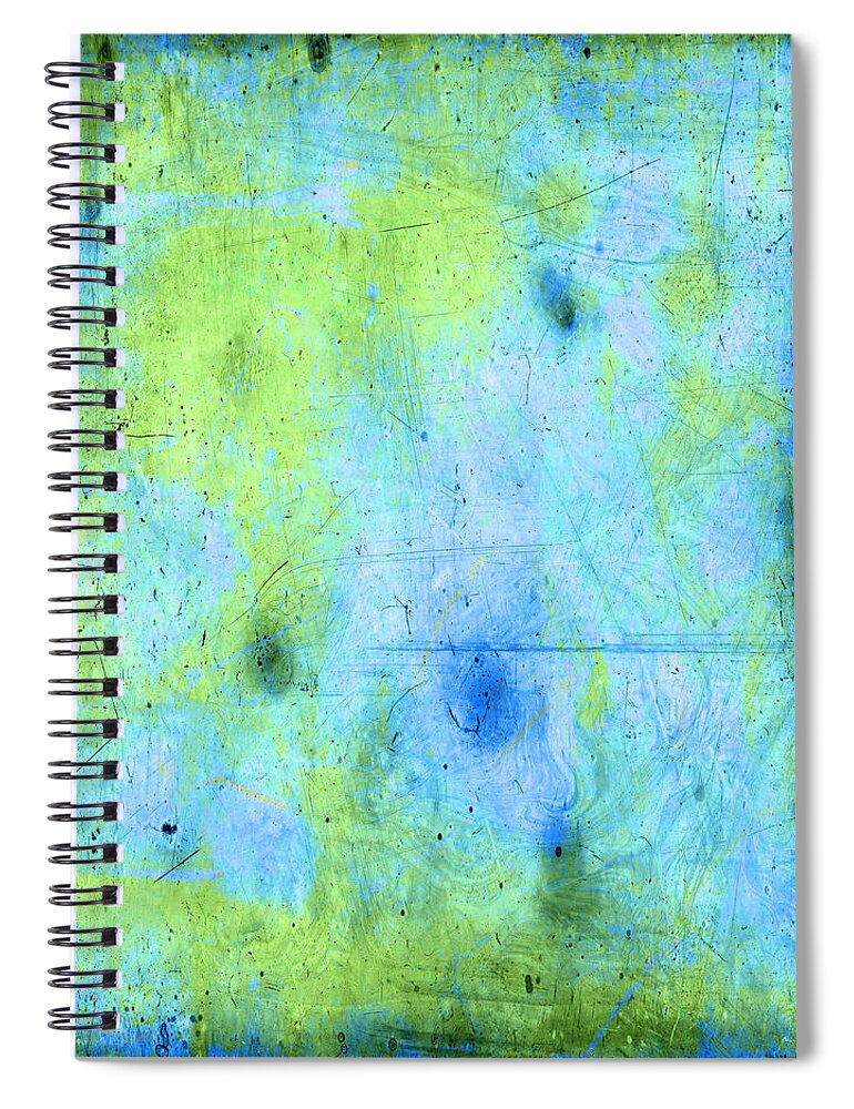 Blue Spiral Notebook featuring the painting The Frog Pond by Julie Niemela