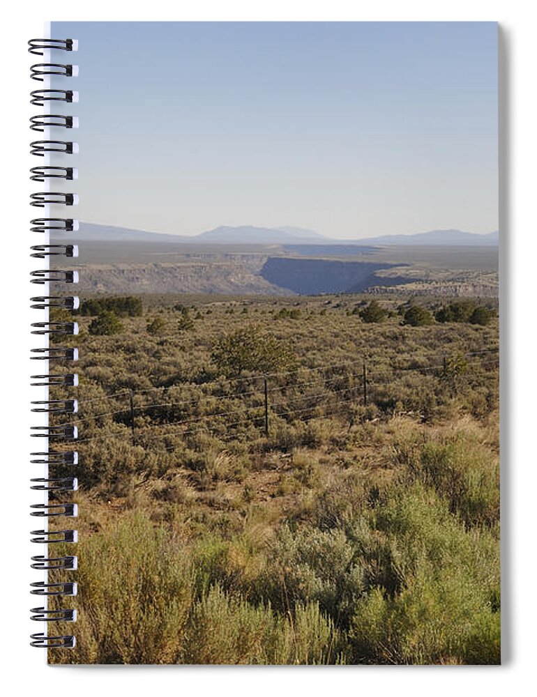 Landscape Spiral Notebook featuring the photograph The Gorge On The Mesa by Ron Cline