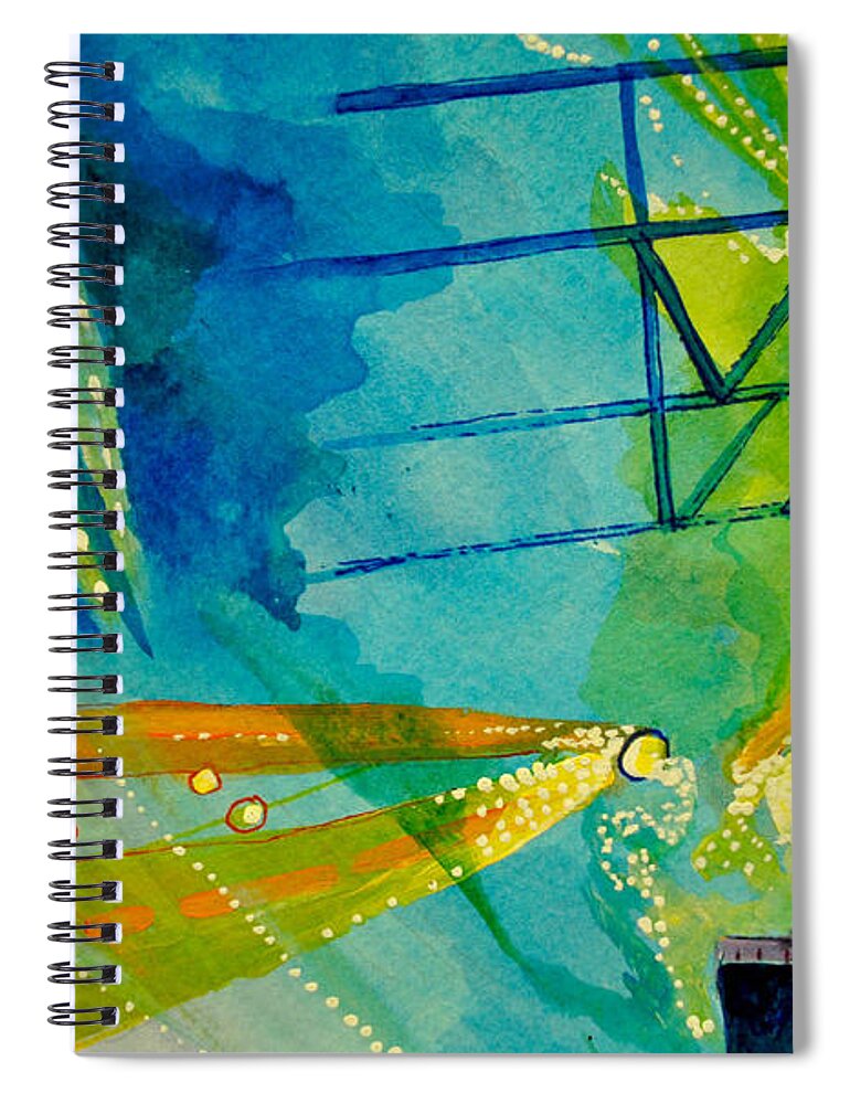 Umphrey's Mcgee Spiral Notebook featuring the painting The Key Man by Patricia Arroyo