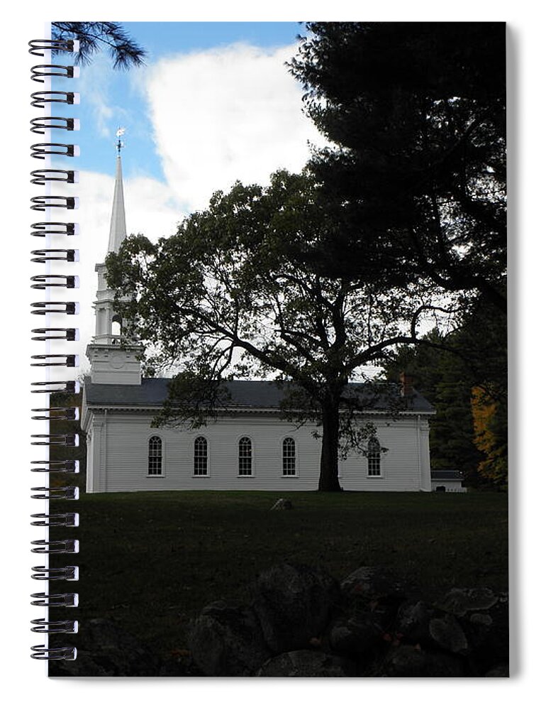 Martha Spiral Notebook featuring the photograph The Martha Mary Chapel Standing Tall by Kim Galluzzo Wozniak