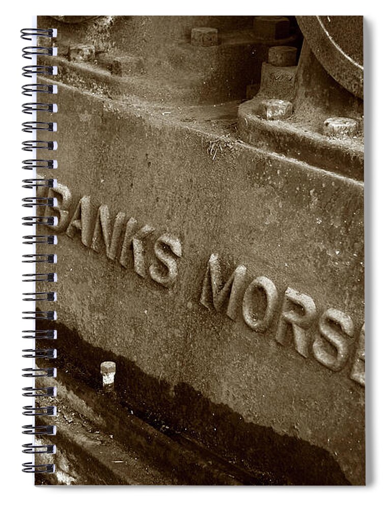 Roche Harbor Spiral Notebook featuring the photograph The Name is Fairbanks Morse by Lorraine Devon Wilke