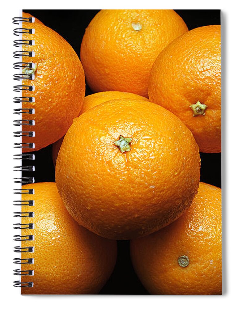 Fruit Spiral Notebook featuring the photograph The Oranges by Andee Design