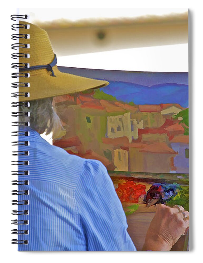 Cortona Spiral Notebook featuring the photograph The Painter by David Letts