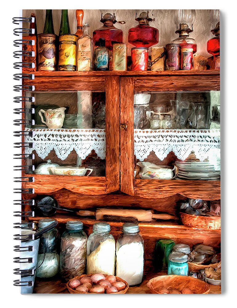 The Pantry Spiral Notebook featuring the painting The Pantry by Michael Pickett