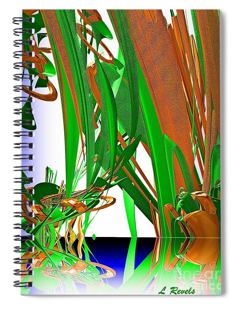Abstract Spiral Notebook featuring the photograph The Pond by Leslie Revels