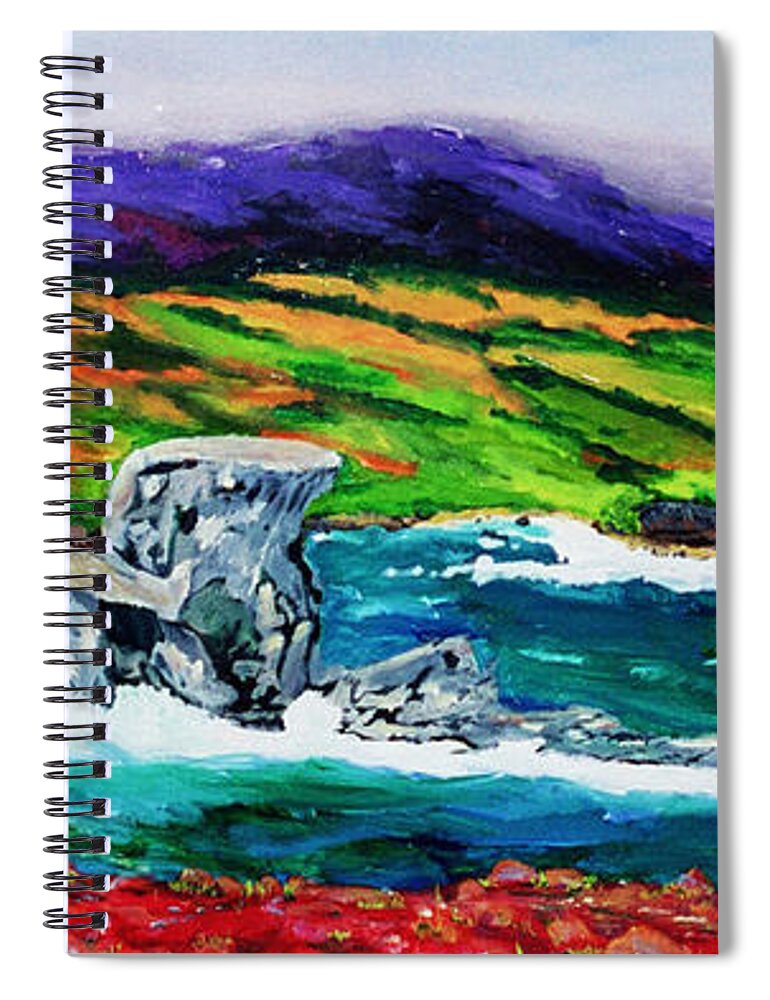 Seascape Spiral Notebook featuring the painting The Sentinel  #1 by Gail Daley