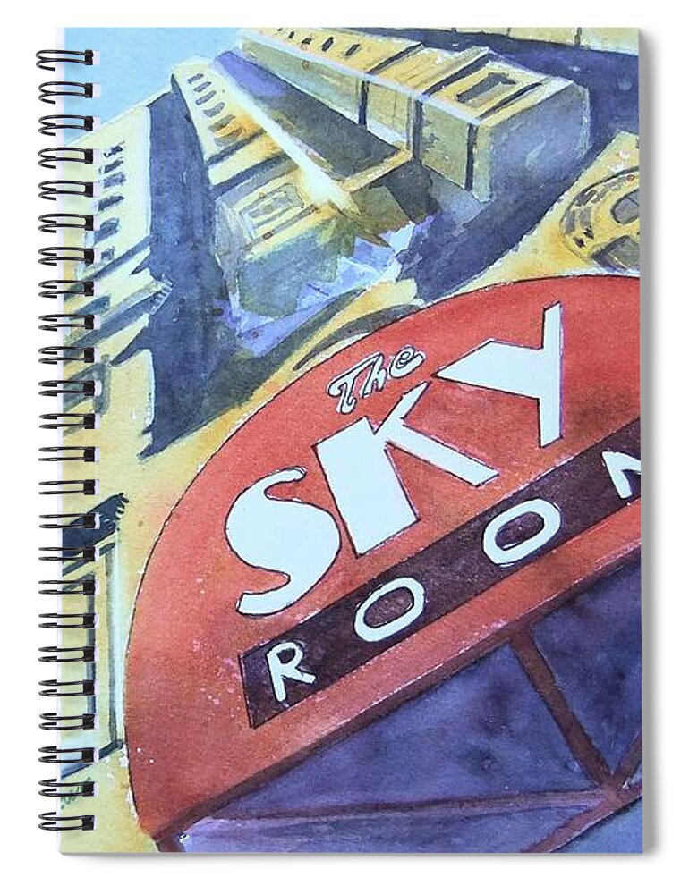 The Sky Room Spiral Notebook featuring the painting The Sky Room by Debbie Lewis