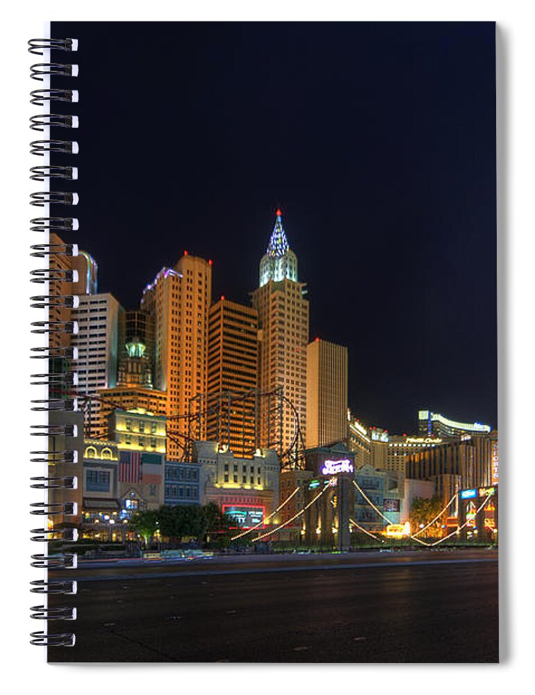 Art Spiral Notebook featuring the photograph The Strip by Yhun Suarez