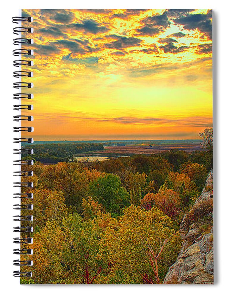 Klondike Park Spiral Notebook featuring the photograph The View From Klondike Overlook by Bill and Linda Tiepelman