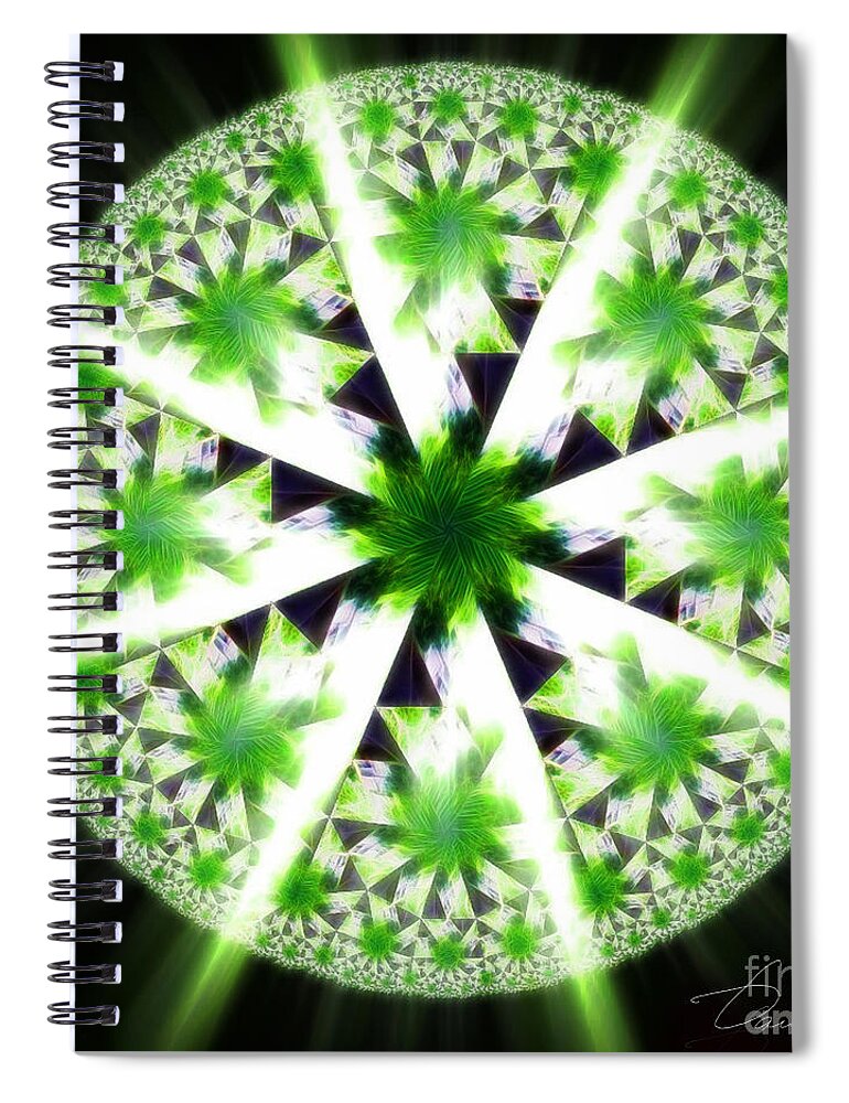 Mandala Spiral Notebook featuring the digital art The Vision Of The Healer by Danuta Bennett