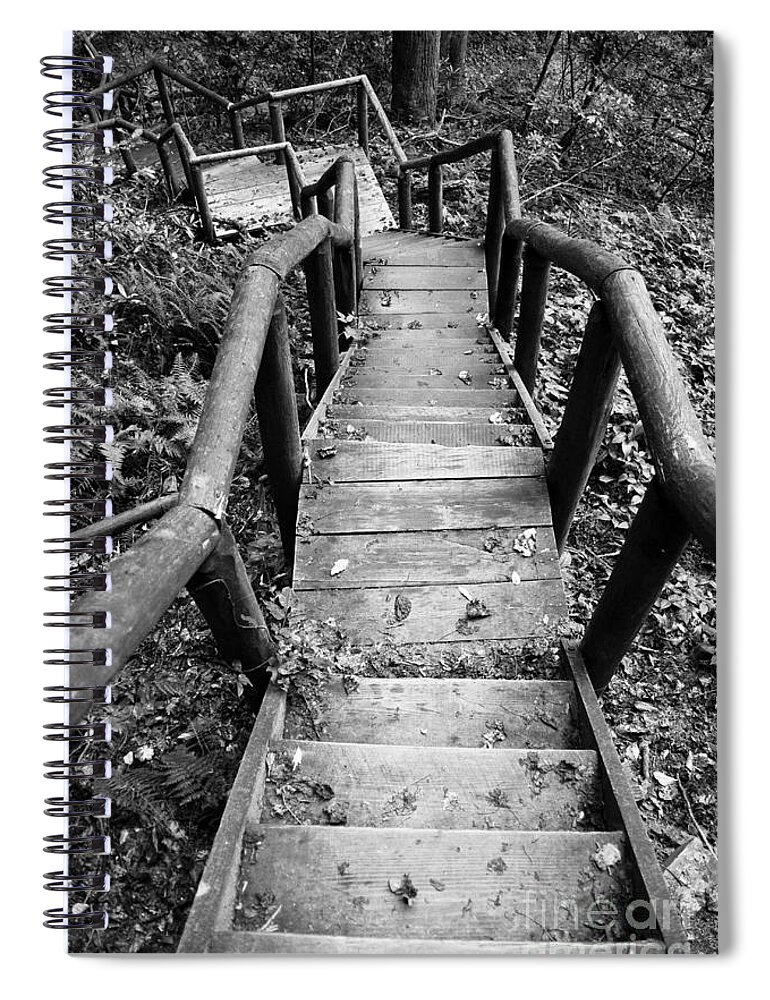 Stairs Spiral Notebook featuring the photograph The way down by Olivier Steiner