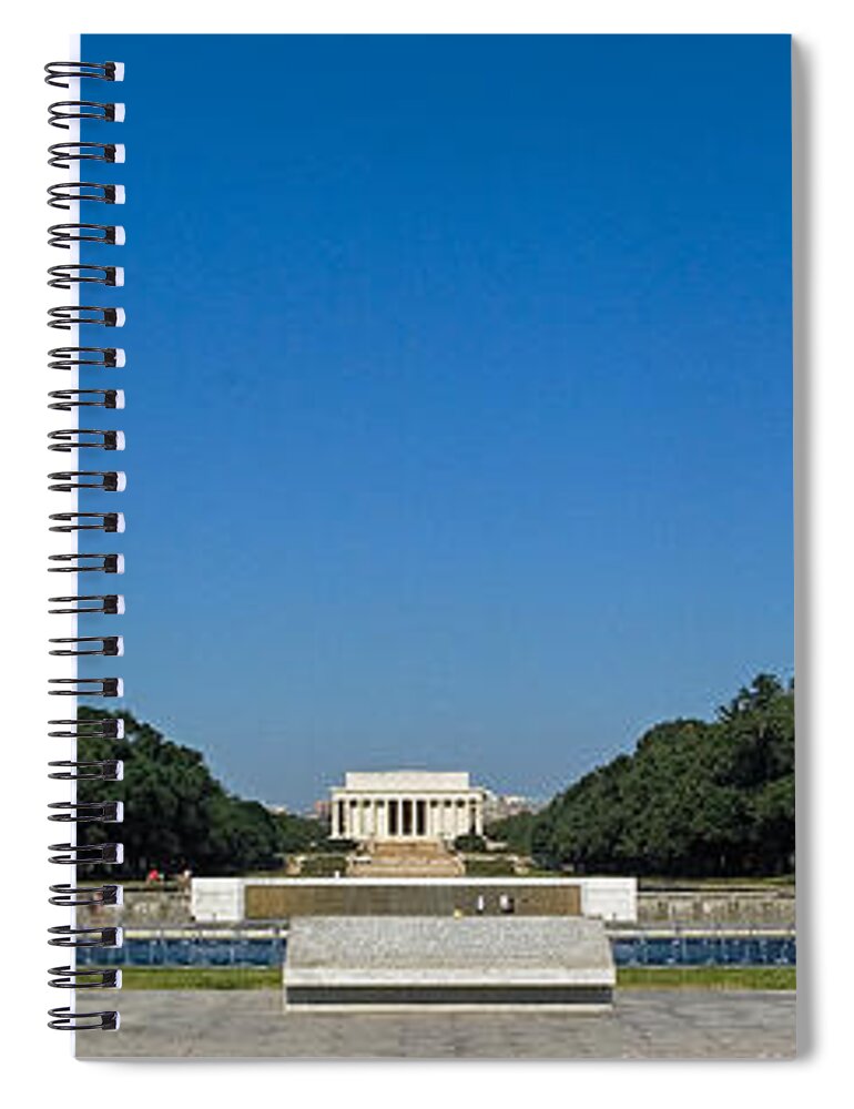 Scenic Spiral Notebook featuring the photograph The World War II Memorial Panorama DS027 by Gerry Gantt