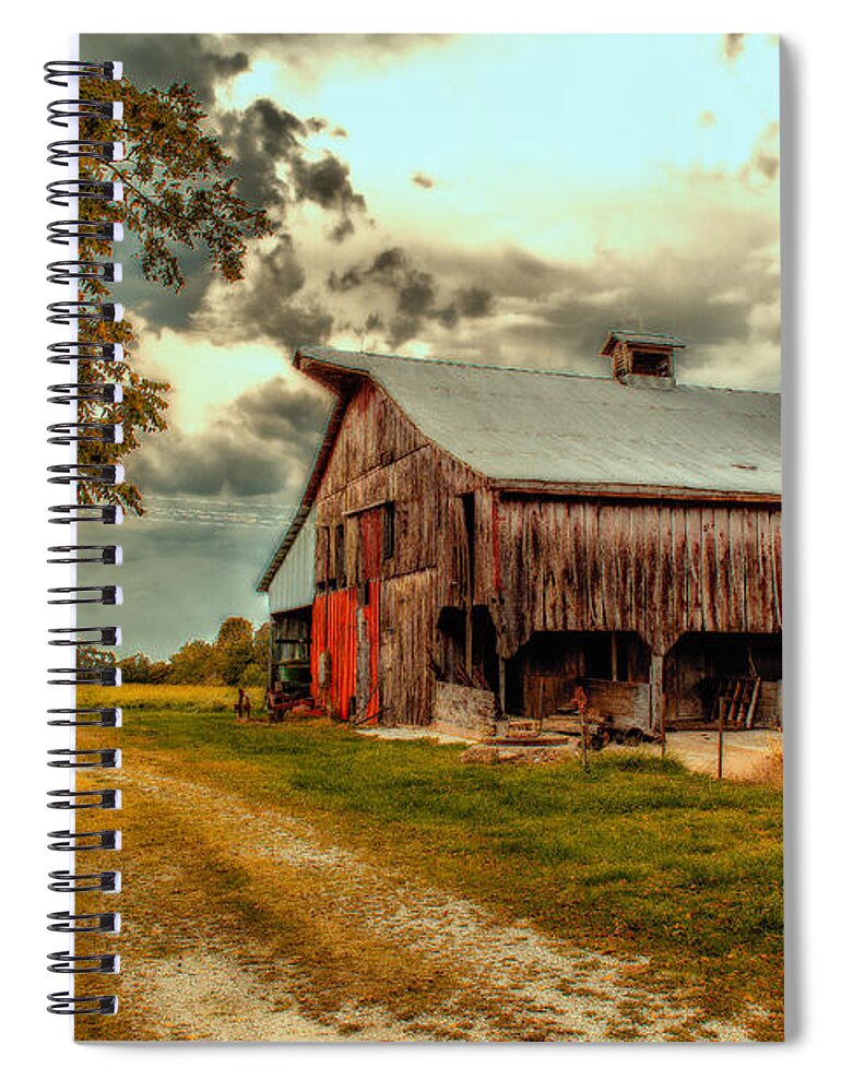 Barn Spiral Notebook featuring the photograph This Old Barn by Bill and Linda Tiepelman