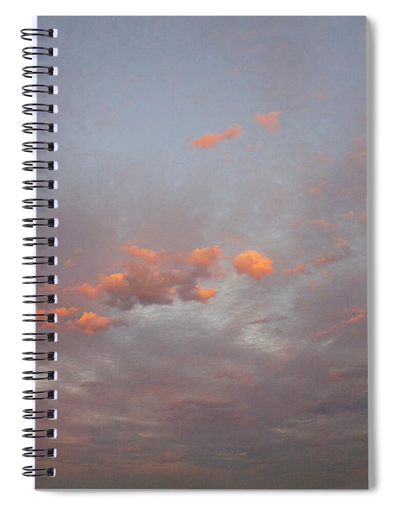 Landscape Spiral Notebook featuring the photograph Three Pink Clouds Landscape by Donna L Munro