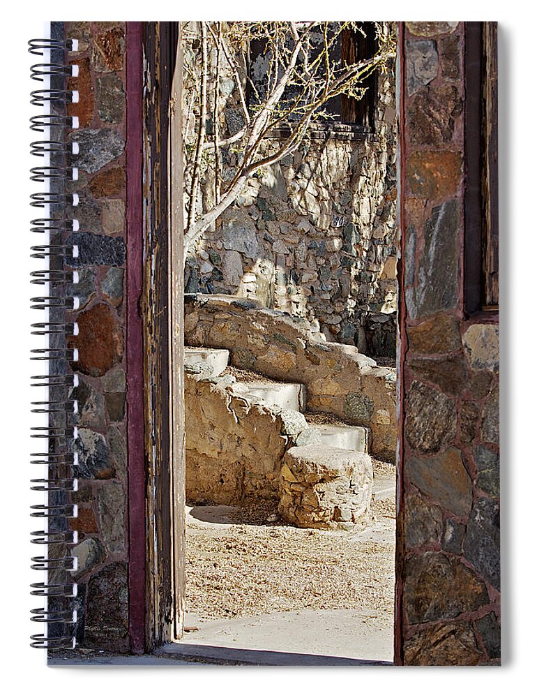 Doorway Spiral Notebook featuring the photograph Through The Doorway by Phyllis Denton