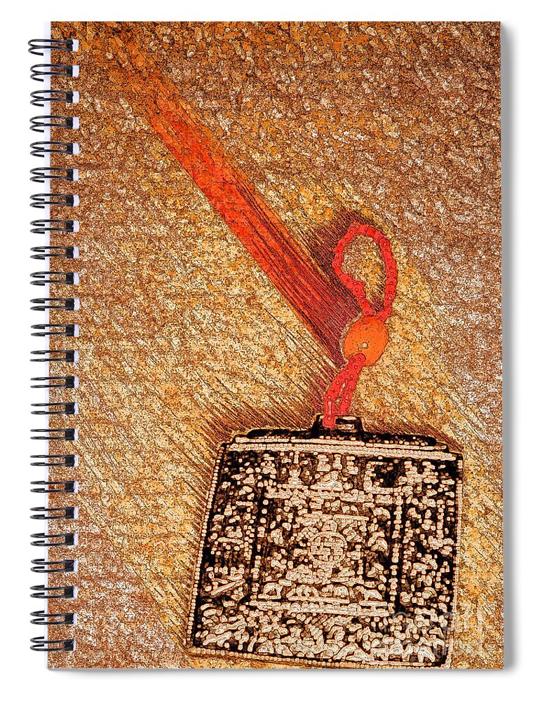 First Star Art Spiral Notebook featuring the mixed media Tibetan Mandala by jrr by First Star Art