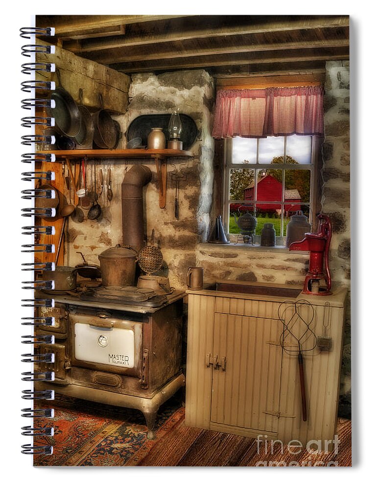 Old Fashioned Spiral Notebook featuring the photograph Times Gone By by Susan Candelario