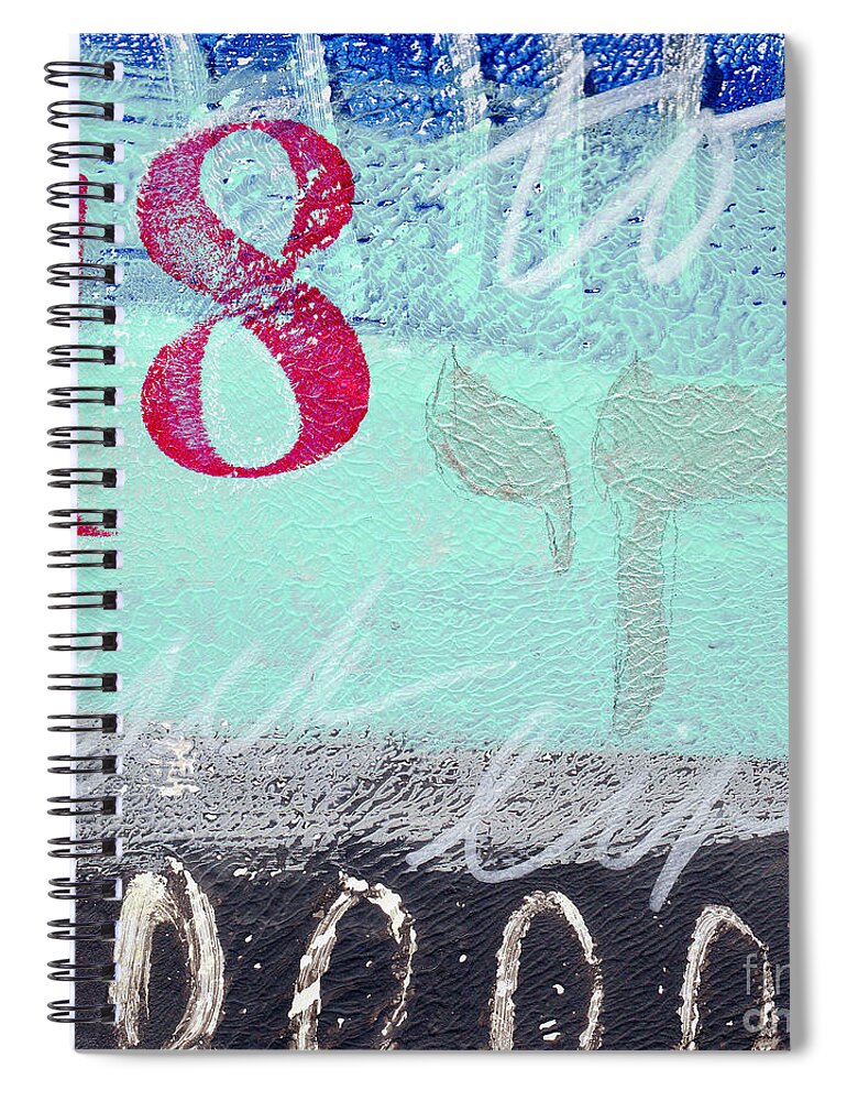 Luck Spiral Notebook featuring the painting To Luck And Life by Linda Woods