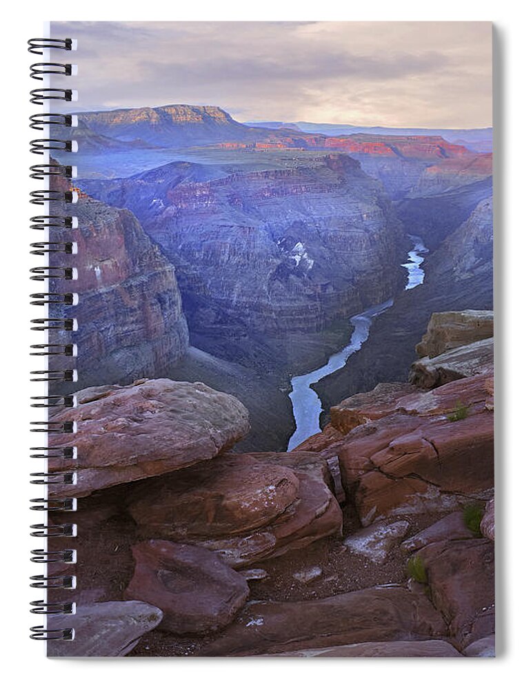 00175981 Spiral Notebook featuring the photograph Toroweep Overlook View Of The Colorado by Tim Fitzharris