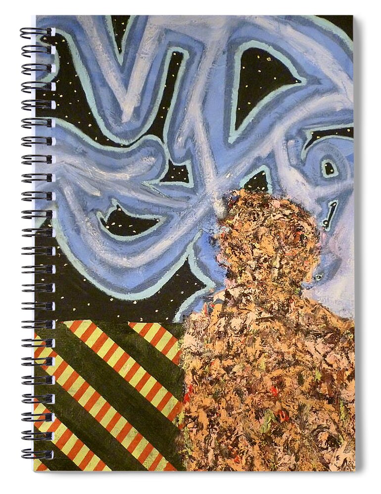  Spiral Notebook featuring the painting Train 4 by JC Armbruster