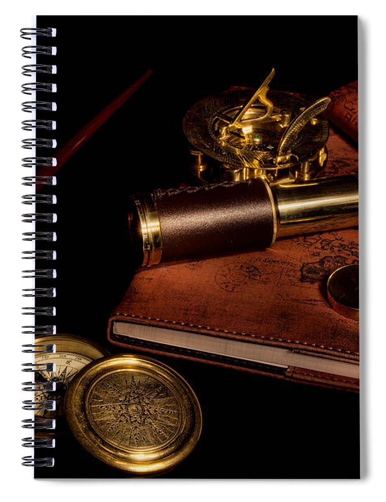 Diary Spiral Notebook featuring the photograph Travel Diaries by Ann Garrett