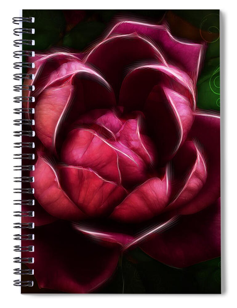 Rose Spiral Notebook featuring the photograph Tribal Rose by Bill and Linda Tiepelman