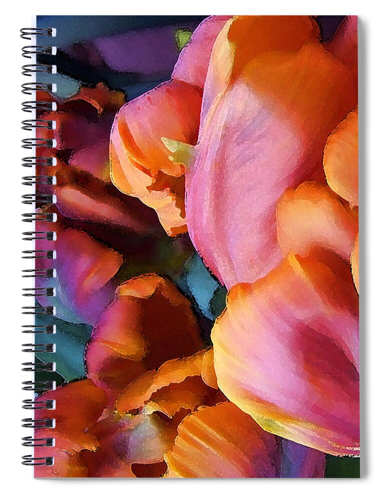 Flower Spiral Notebook featuring the photograph Parrot Tulip 01 by Ann Bridges