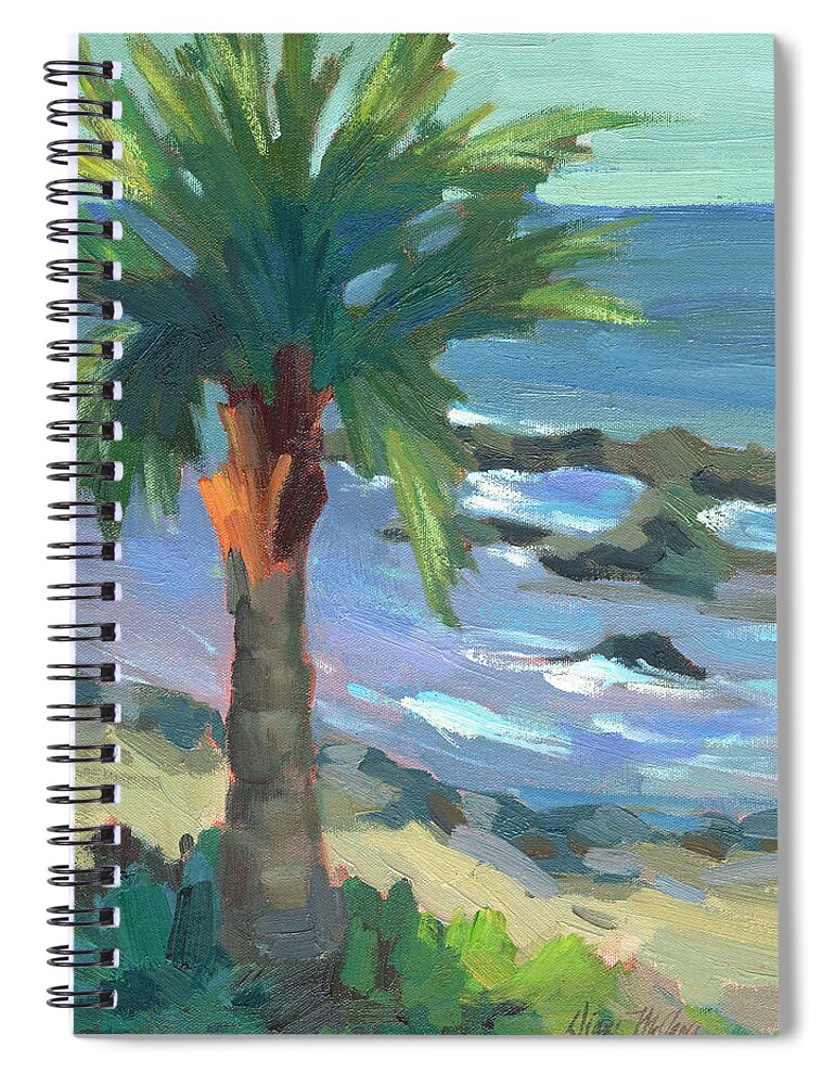 Turquoise Water Spiral Notebook featuring the painting Turquoise Water by Diane McClary