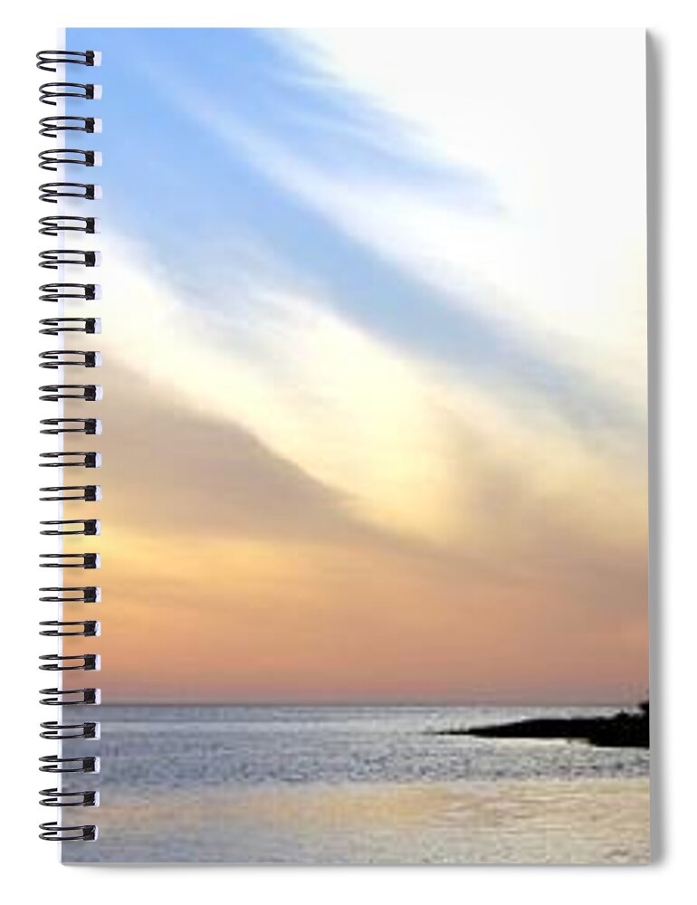 Gulf Spiral Notebook featuring the photograph Twilight on the Gulf by Judy Hall-Folde