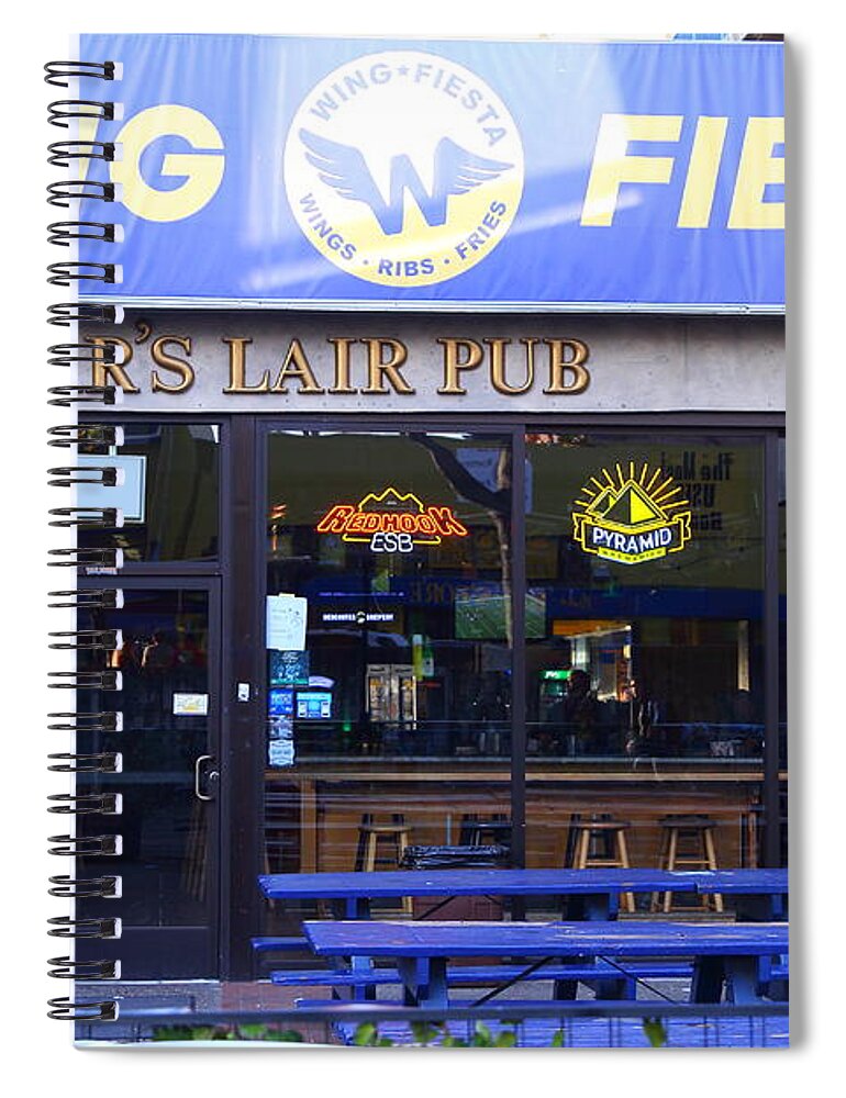 The Bears Lair Pub Spiral Notebook featuring the photograph UC Berkeley . Bears Lair Pub . 7D10165 by Wingsdomain Art and Photography