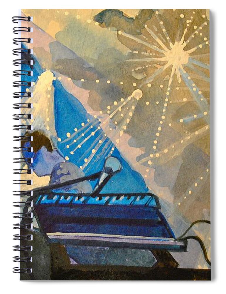 Umphrey's Mcgee Spiral Notebook featuring the painting Umphre's Mcgee at the Pony by Patricia Arroyo