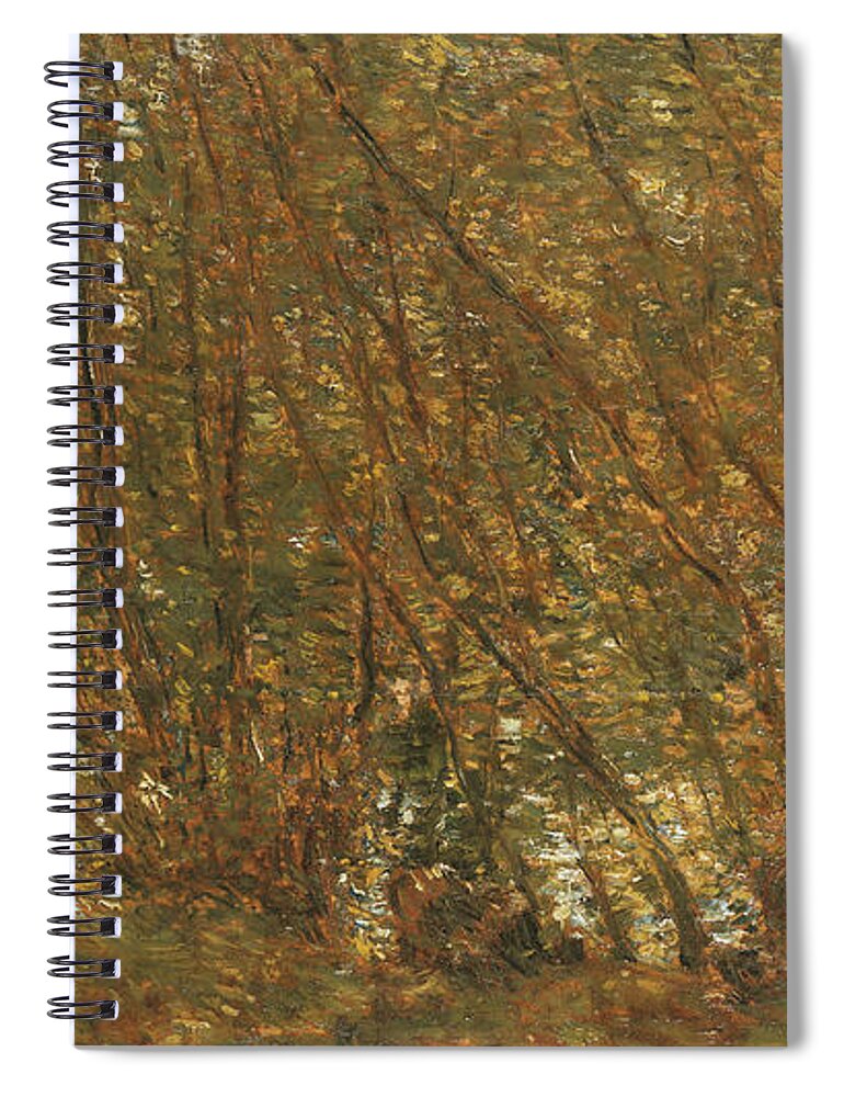 Under The Alders Spiral Notebook featuring the painting Under the Alders by Childe Hassam