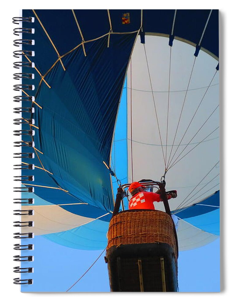 Oshkosh Spiral Notebook featuring the photograph Up into the blue. Oshkosh 2012. by Ausra Huntington nee Paulauskaite