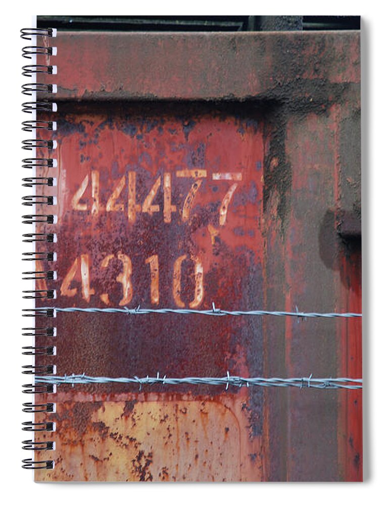 Urban Spiral Notebook featuring the photograph Urban - Barrier by Kathleen Grace