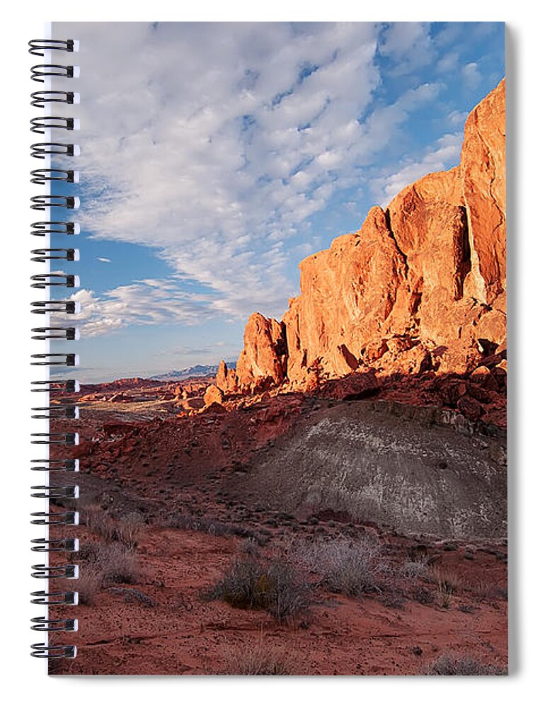 Valley Of Fire Spiral Notebook featuring the photograph Valley of Fire by Art Whitton
