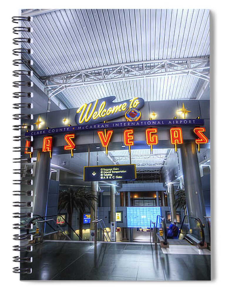 Art Spiral Notebook featuring the photograph Vegas Airport by Yhun Suarez