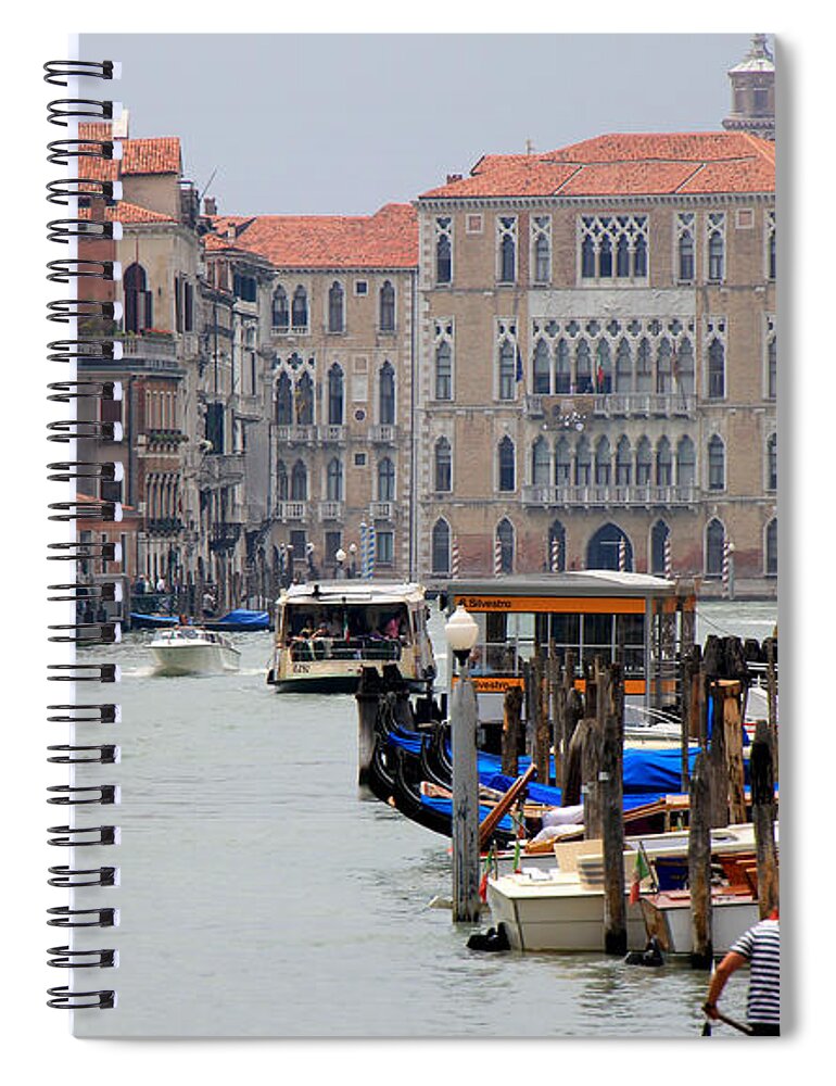 Venice Spiral Notebook featuring the photograph Venice Grand Canal 3 by Andrew Fare