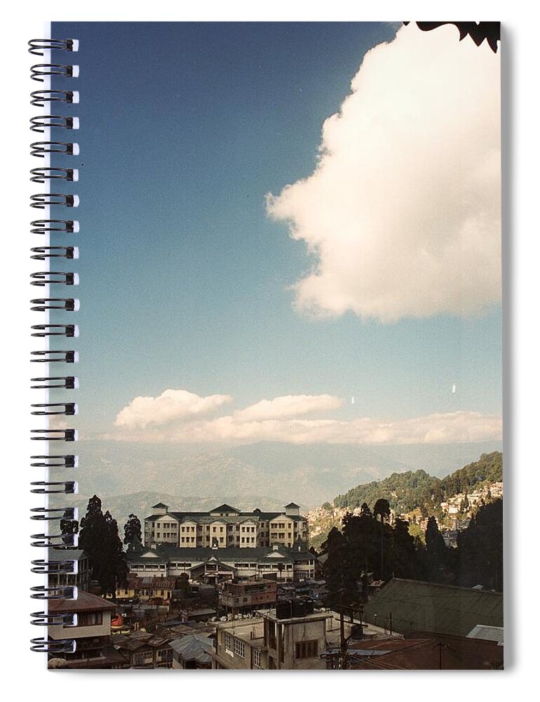 Town Spiral Notebook featuring the photograph View from the Window by Fotosas Photography