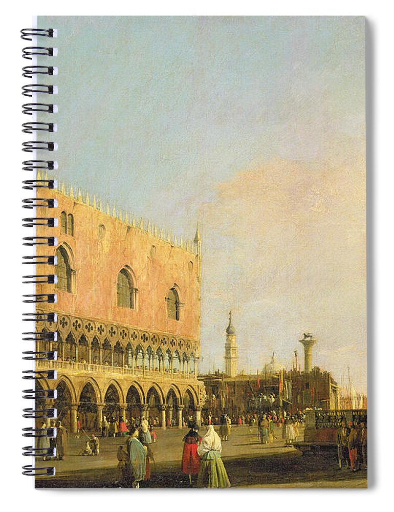 Venice Spiral Notebook featuring the painting View of the Piazzetta San Marco Looking South by Canaletto