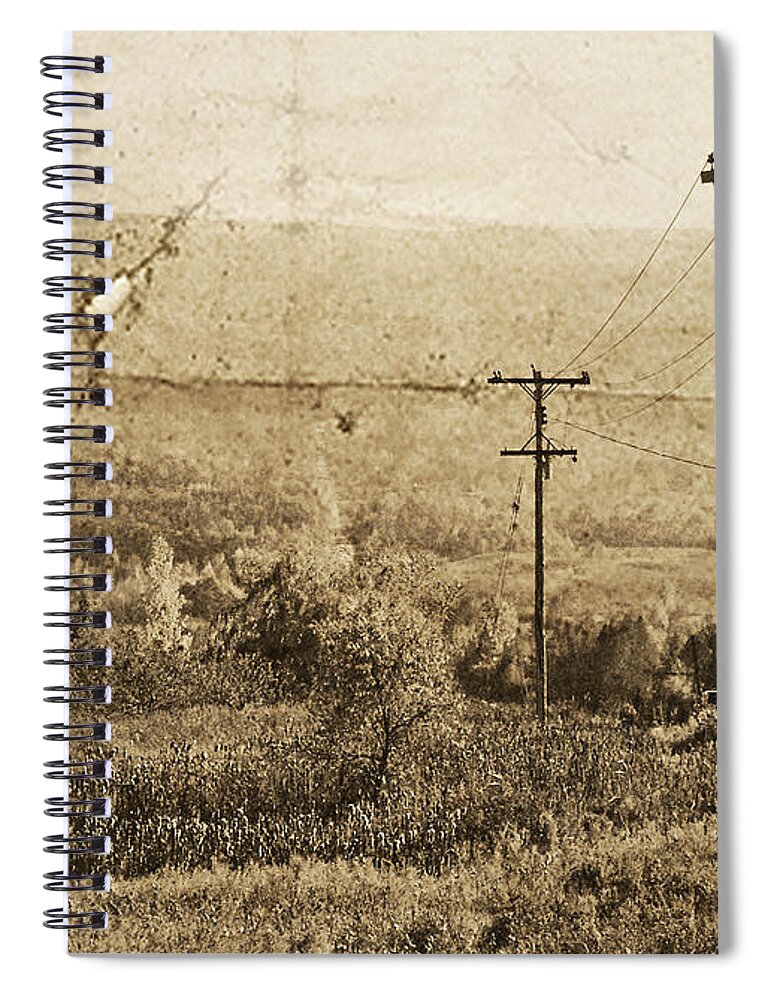 Ontario Spiral Notebook featuring the photograph Vintage View of Ontario Fields by Traci Cottingham